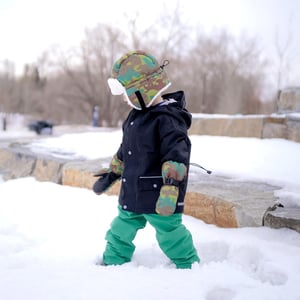 Kids Fleece Lined Rain Pants | Fern Green