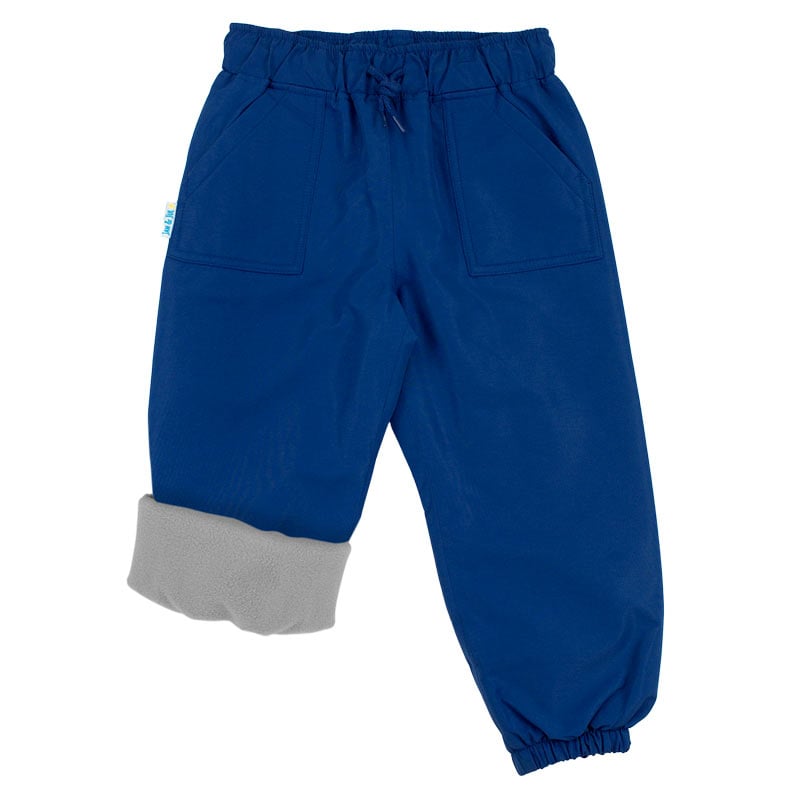 Fleece-lined Rain Pants - Dark blue - Kids