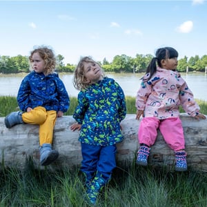 Kids Fleece Lined Rain Pants | Nebula Blue