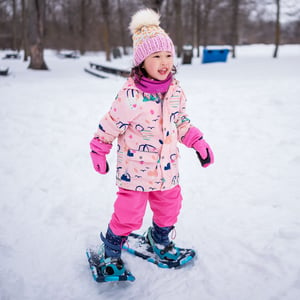 Kids Fleece Lined Rain Pants | Watermelon Pink