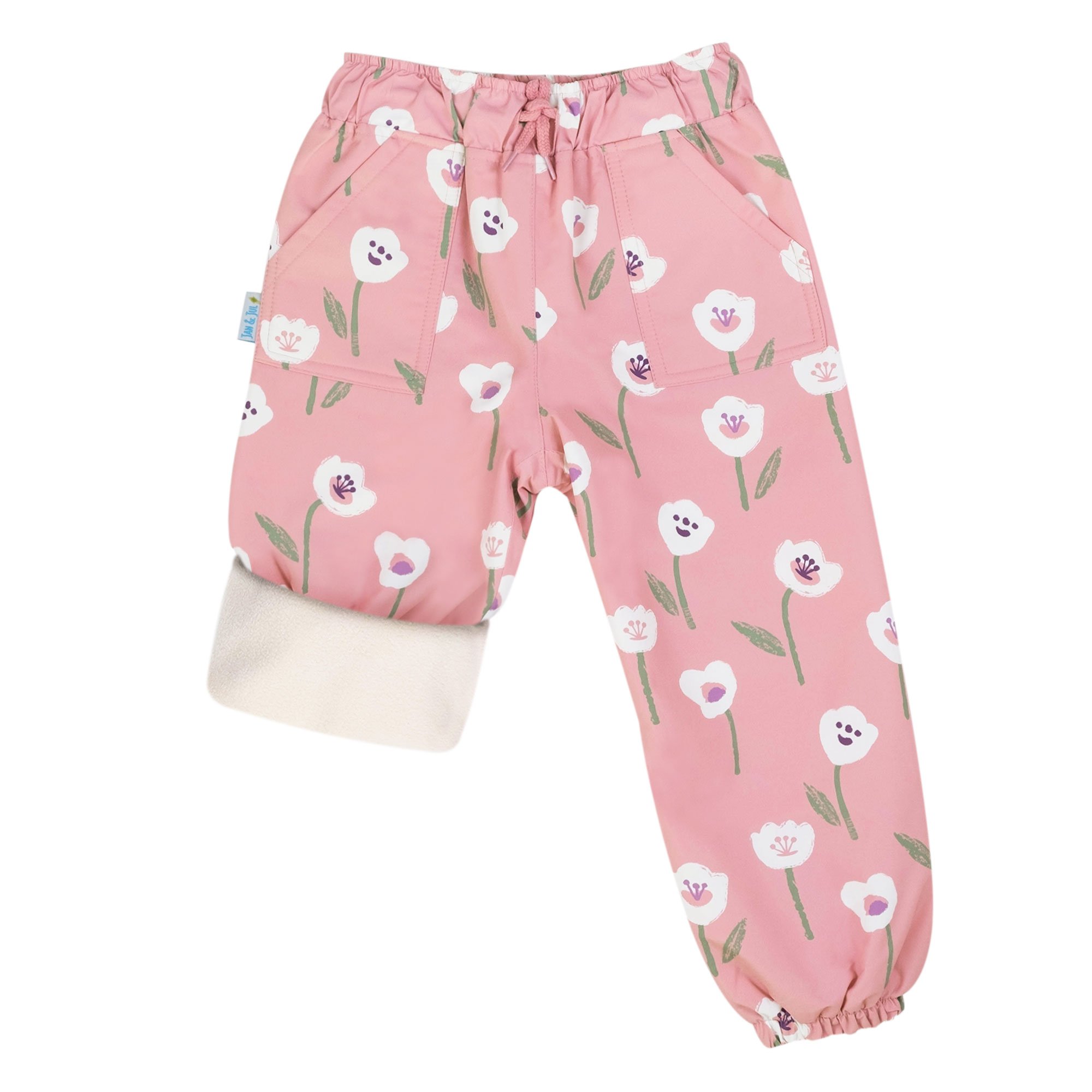 Playshoes - Rain Pants with Fleece lining for kids - Pink