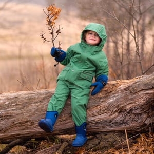 Kids Single Layer Rain Pants | Fern Green