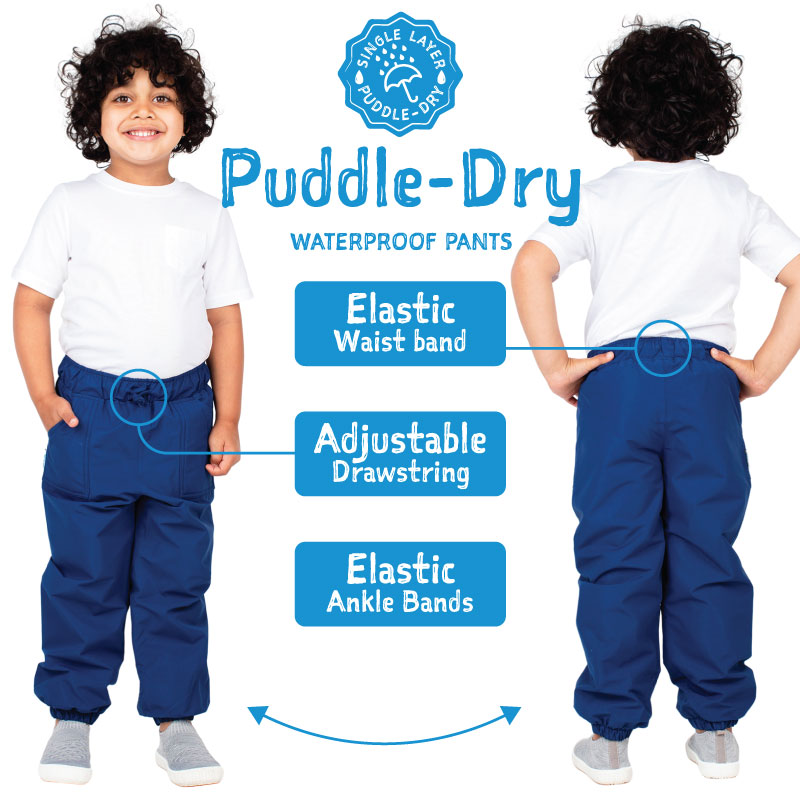 Kids Single Layer Rain Pants | Dreamscape Waterproof | Jan & Jul