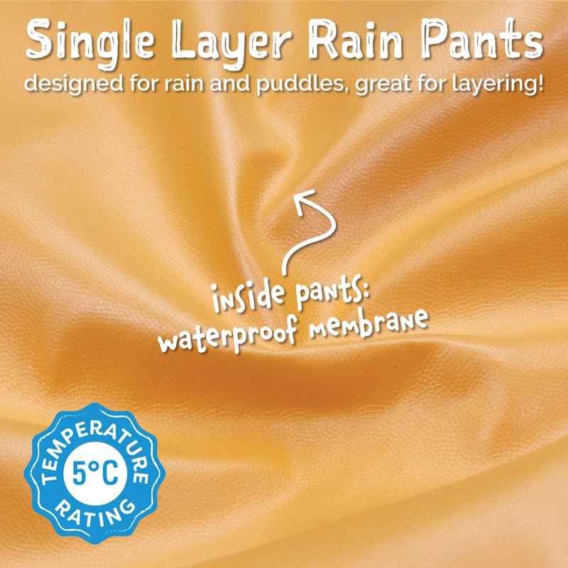 Kids Single Layer Rain Pants