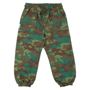 Kids Single Layer Rain Pants | Woodland Camo