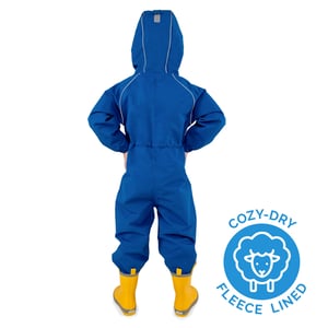 Kids Fleece Lined Rain Suits | Blue