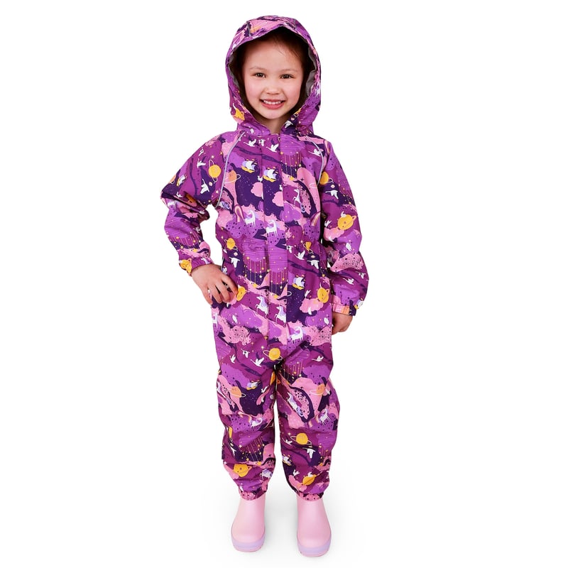 kids rainsuit (two prints available) – beo Images... Kids Fleece Lined Rain Suits | Purple Dream Waterproof | Jan & Jul