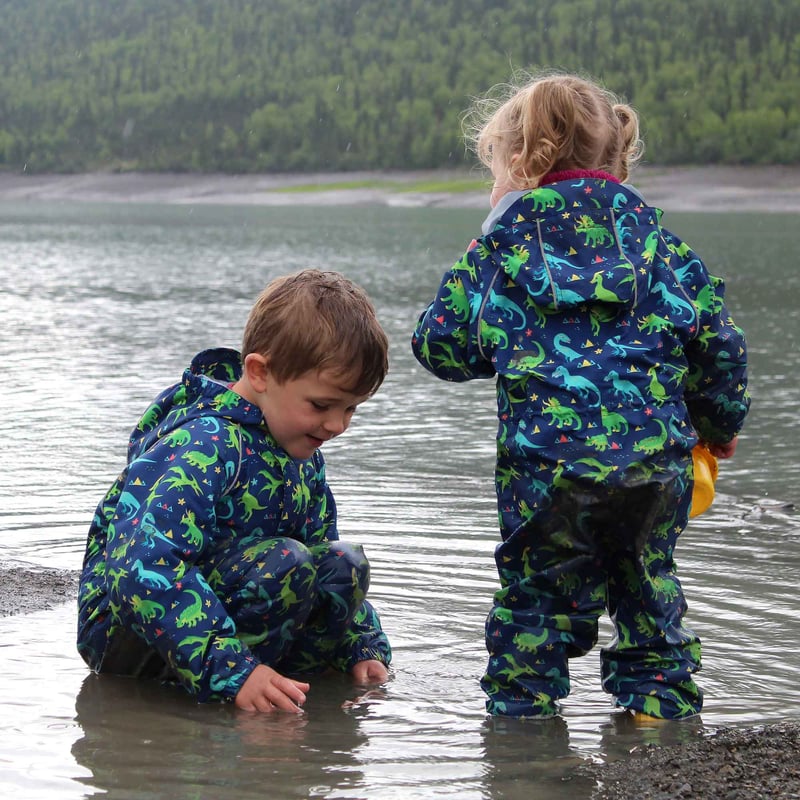 rn　son and daughter Kids Thin-Lined Rain Suits | Dinoland | Jan & Jul