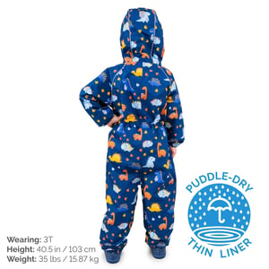 Kids Thin-Lined Rain Suits | Navy Dino Kids