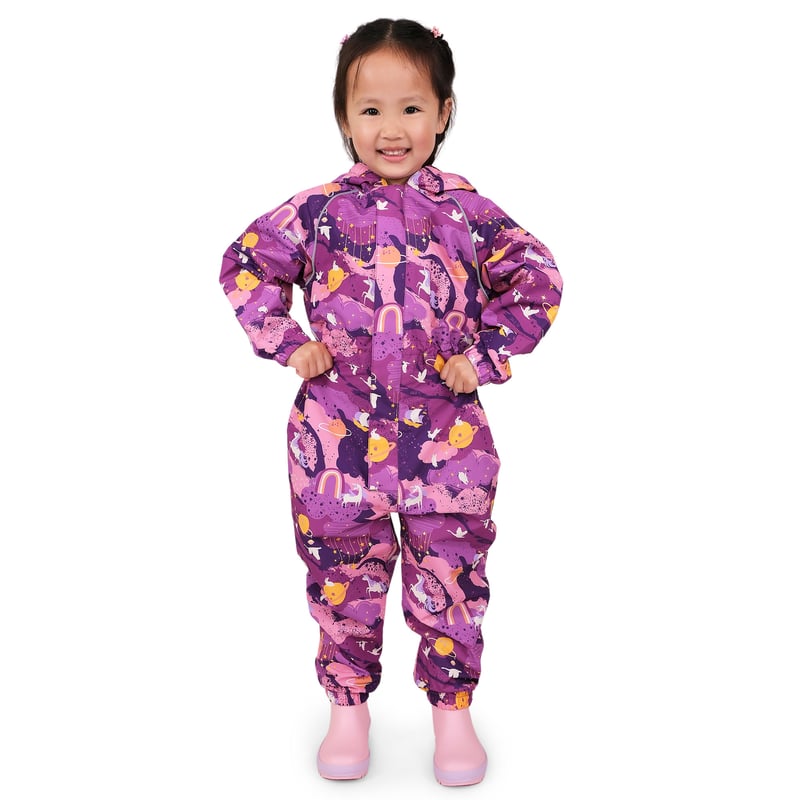 kids rainsuit (two prints available) – beo Images... Kids Thin-Lined Rain Suits | Purple Dream | Jan & Jul