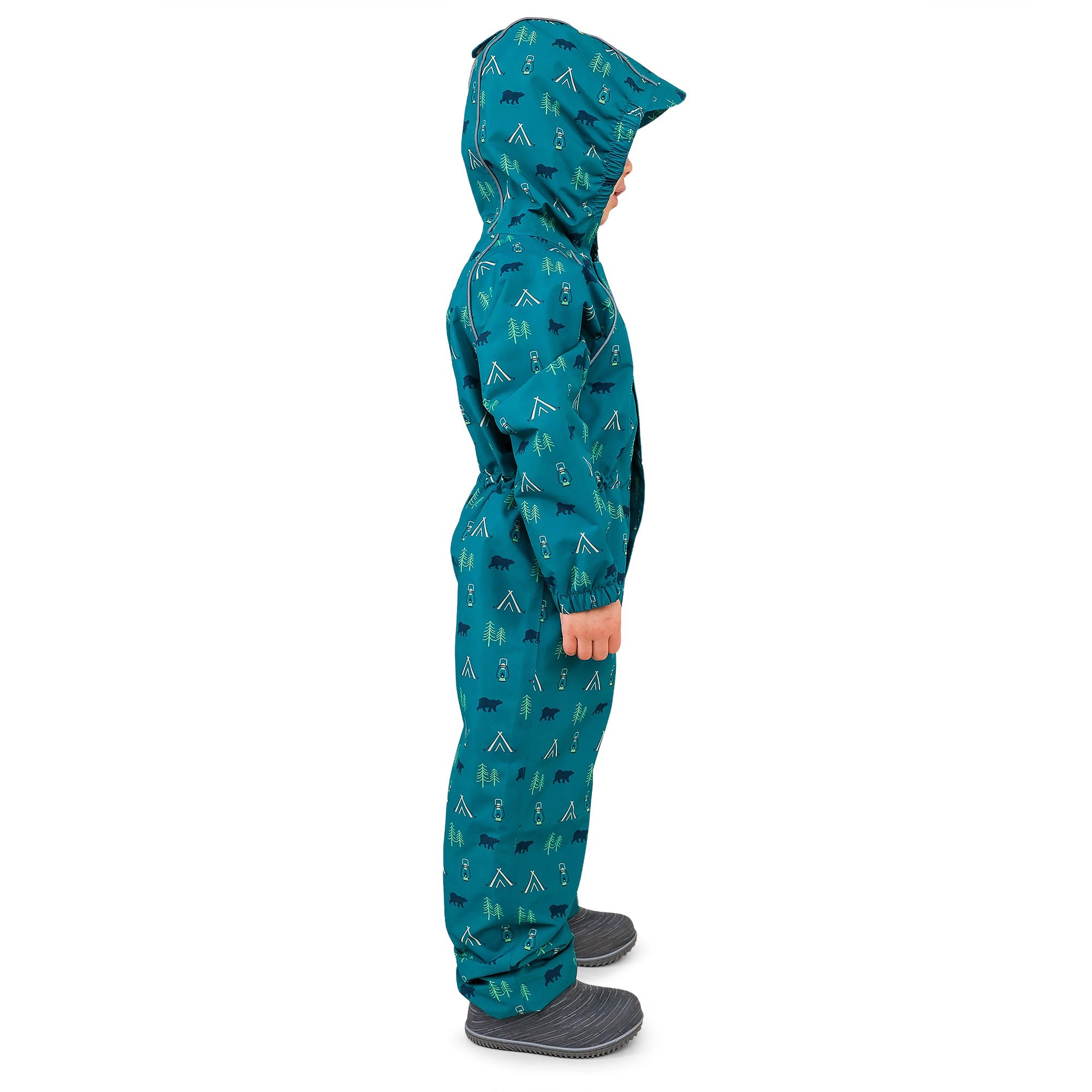 Kids Fleece Lined Rain Suits, Blue