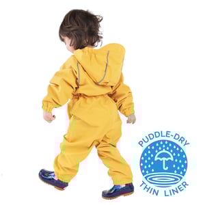 Kids Fleece Lined Rain Suits | Yellow Waterproof | Jan & Jul Kids Fleece Lined Rain Suits | Yellow Waterproof | Jan & Jul