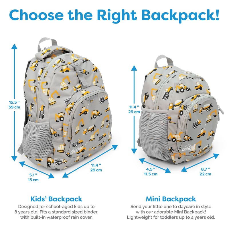 Kids Backpacks | Space Dinos School Bags for Kids | Jan & Jul