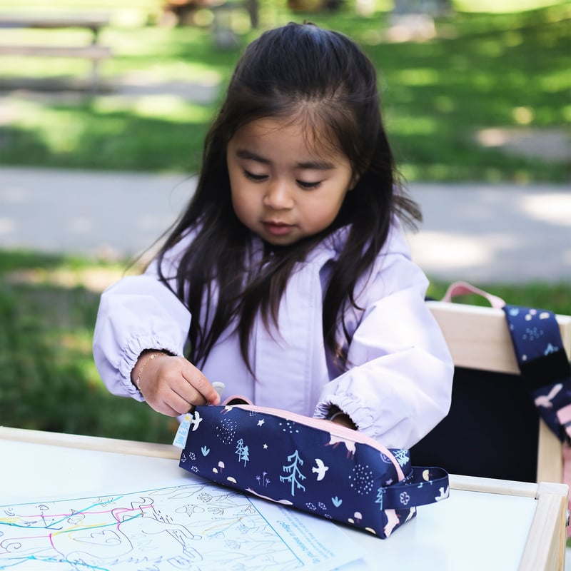 Kids Pencil Case | Navy Forest for Boys and Girls | Jan & Jul