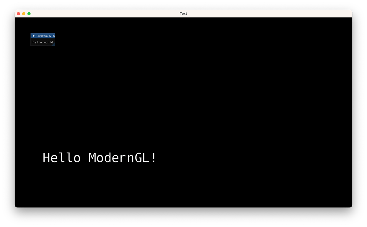 ModernGL with Imgui