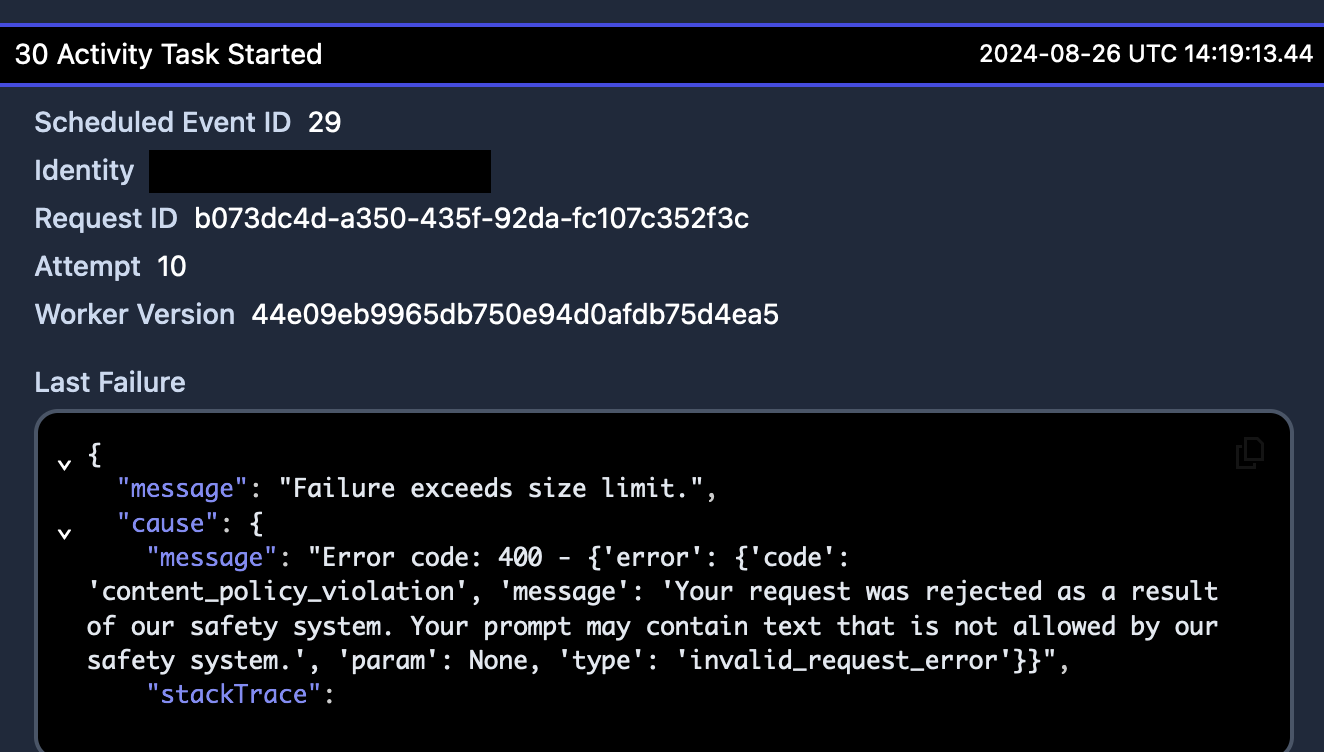Workflow automatically retrying 10 times