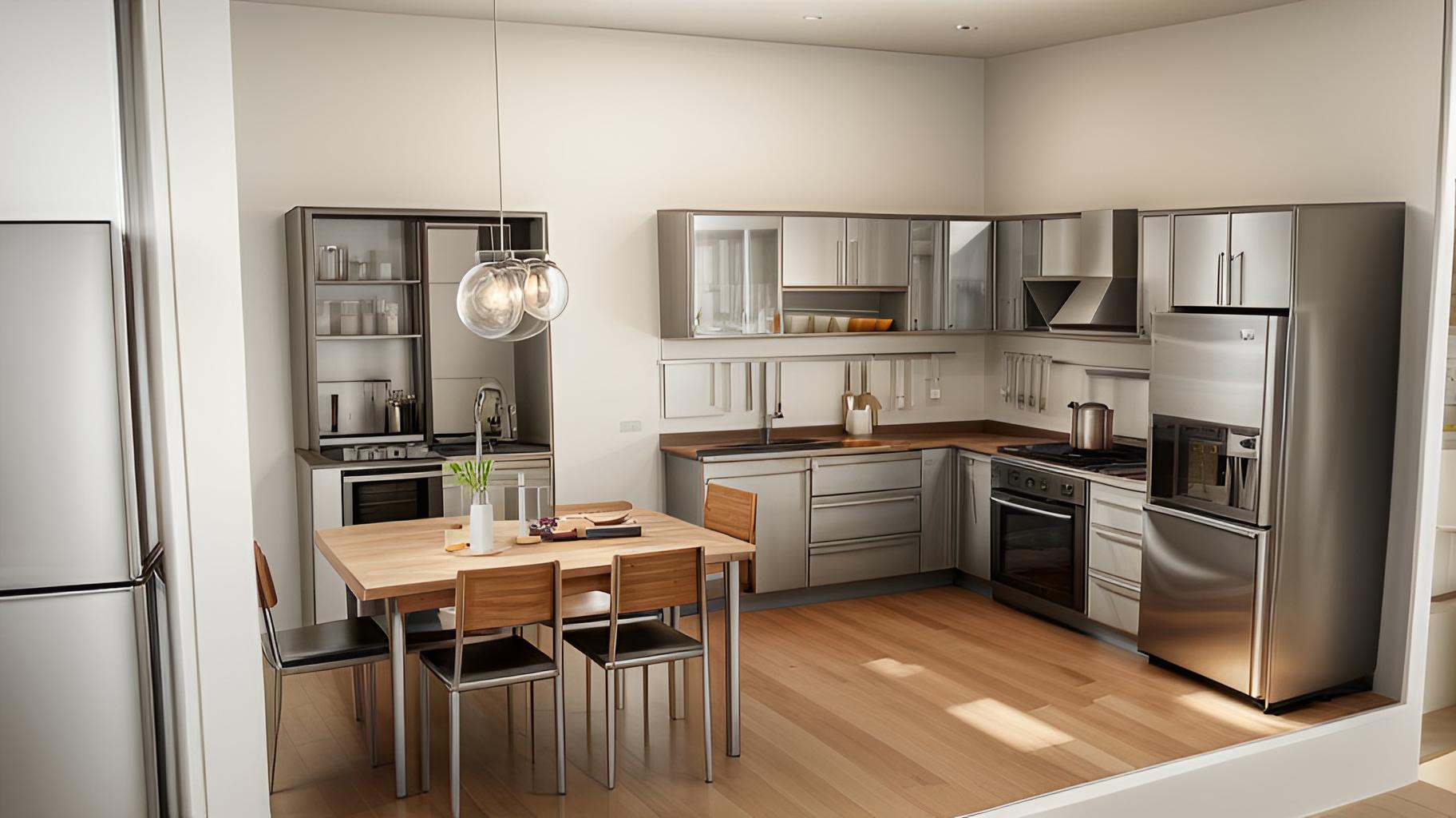 Contemporary AI kitchen design example