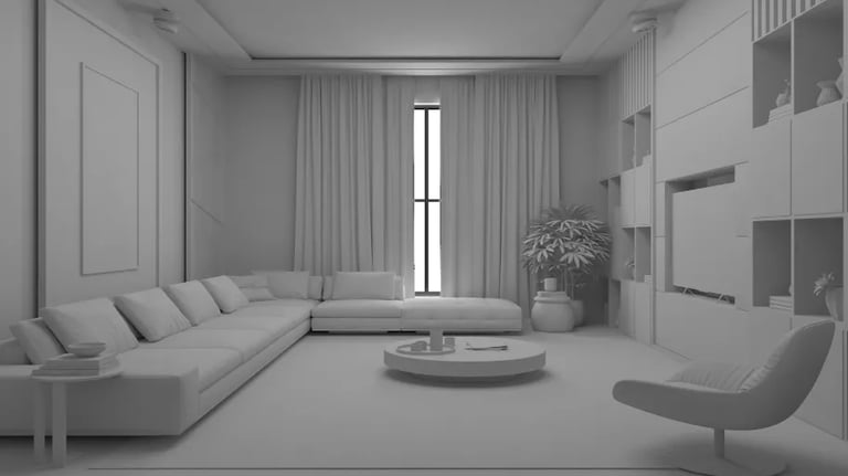 A Living Room in the japandi interior design style as redesigned by AI for inspiration and ideas