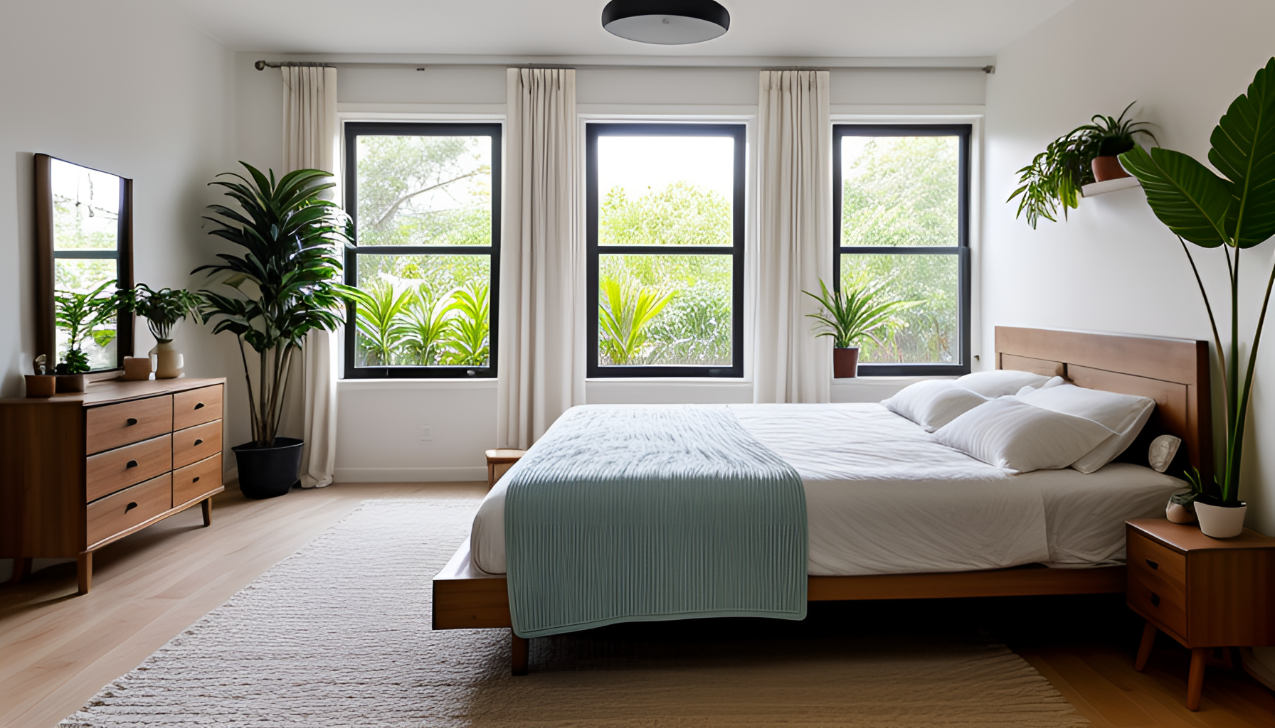 Bohemian AI bedroom design example