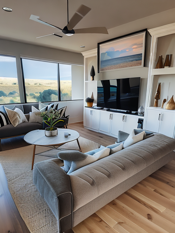 Art Deco AI living room design example