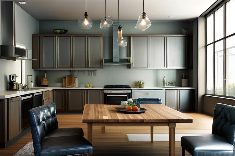 Contemporary AI kitchen design example