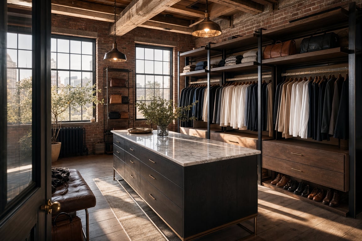 Loft AI walk in closet design example