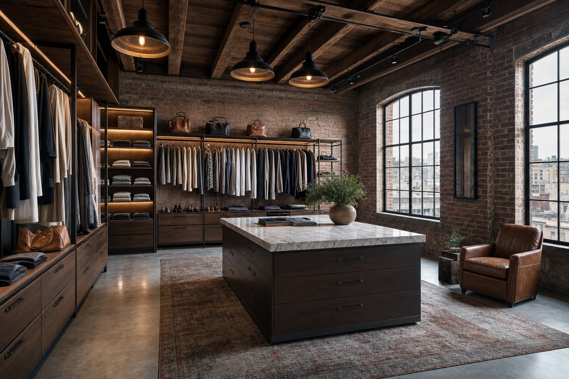 Loft AI walk in closet design example