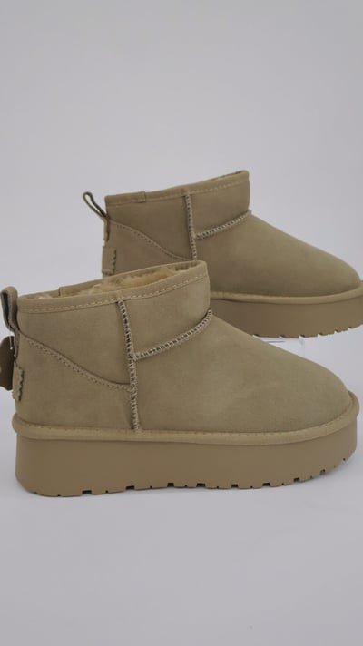 STIVALETTI TAUPE PLATFORM