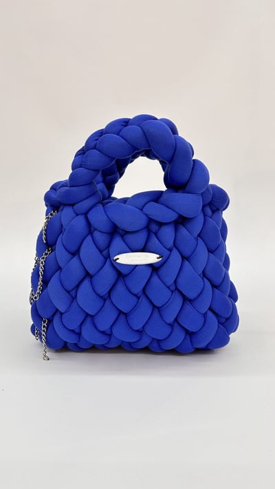 BORSA INTRECCIO ICON BLU ELETTRICO