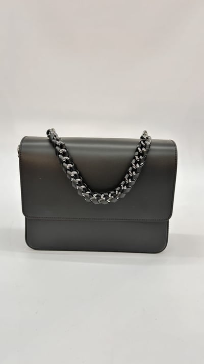 BORSETTA CLASSICA NERA CON CATENA