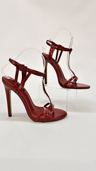 SANDALO TACCO ALTO ROSSO (39)