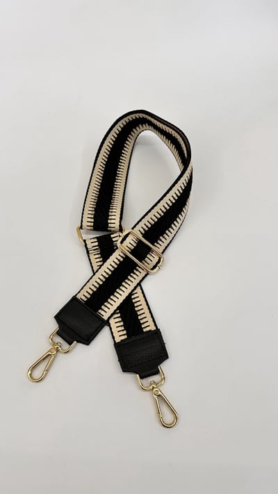 TRACOLLA BORSA FANTASIA NERA ORO BEIGE
