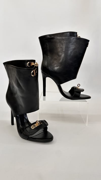 SANDALO ICON NERO ECOPELLE (36)