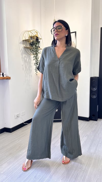 COORDINATO CON CAMICIONA MILITARE