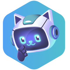Doc. Tahedroid, our robotic feline companion, ready to assist you with a friendly purr.