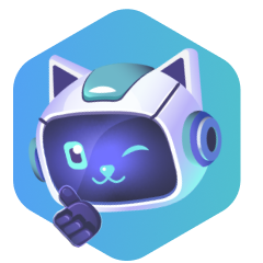 Doc. Tahedroid, our robotic feline companion, ready to assist you with a friendly purr.