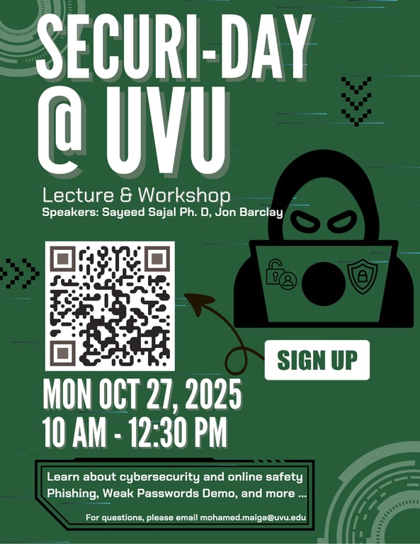 SecuriDay @ UVU: Cybersecurity Awareness Workshop