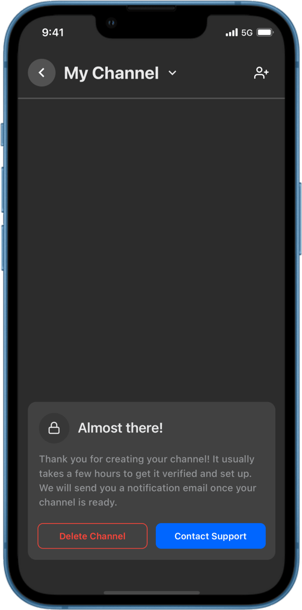 iOS preview for Dark Mode Alert in Chat Screen