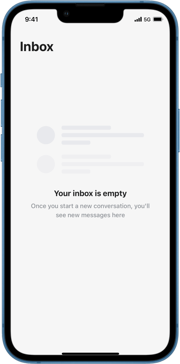 iOS preview for Simple Empty State