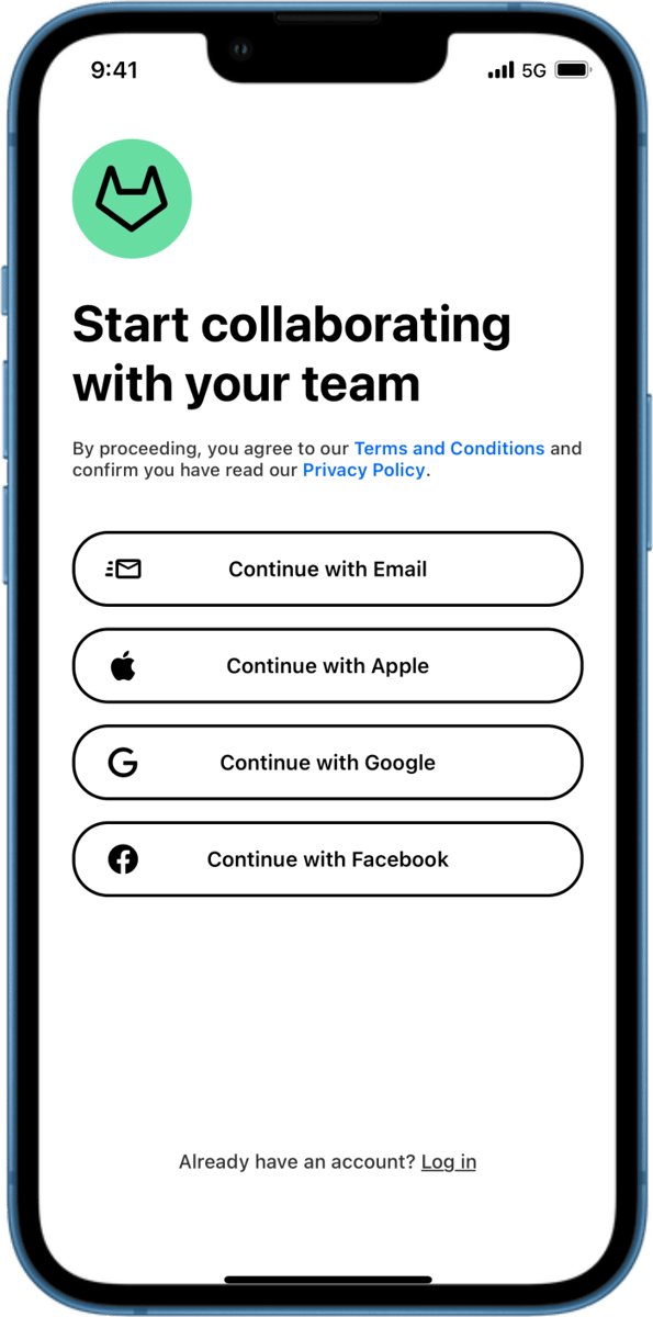 iOS preview for Sign Up Form with Socials