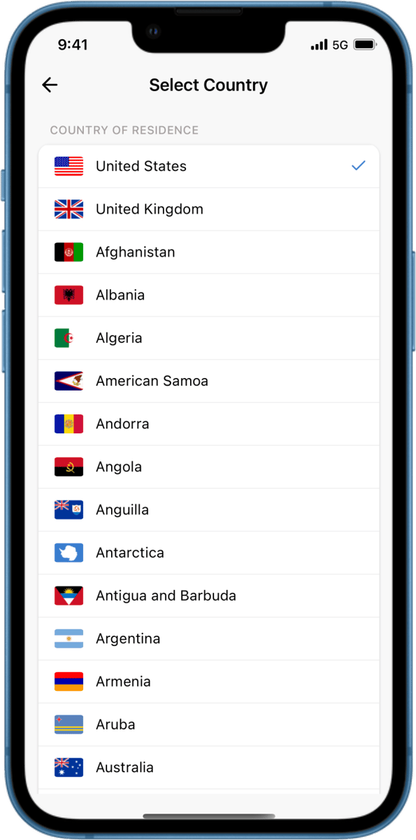 iOS preview for Simple Country Picker with Flags