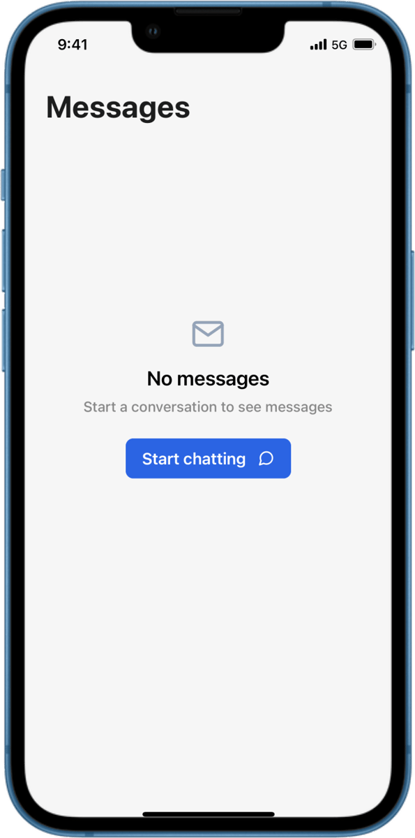iOS preview for Simple Empty State with Action