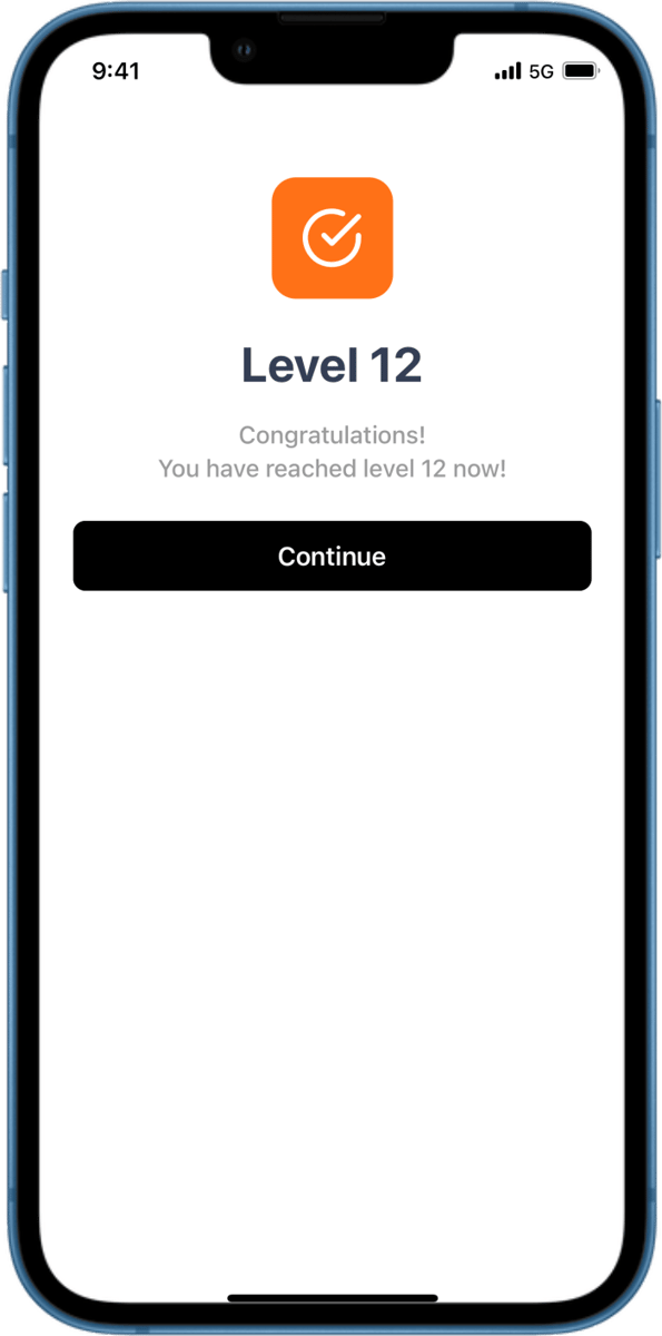 iOS preview for Half-Screen Congratulations Alert
