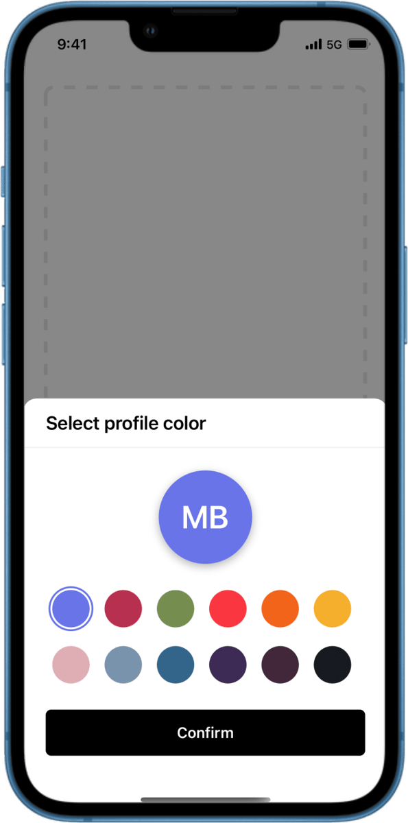 iOS preview for Modal Bottom Sheet with Picker