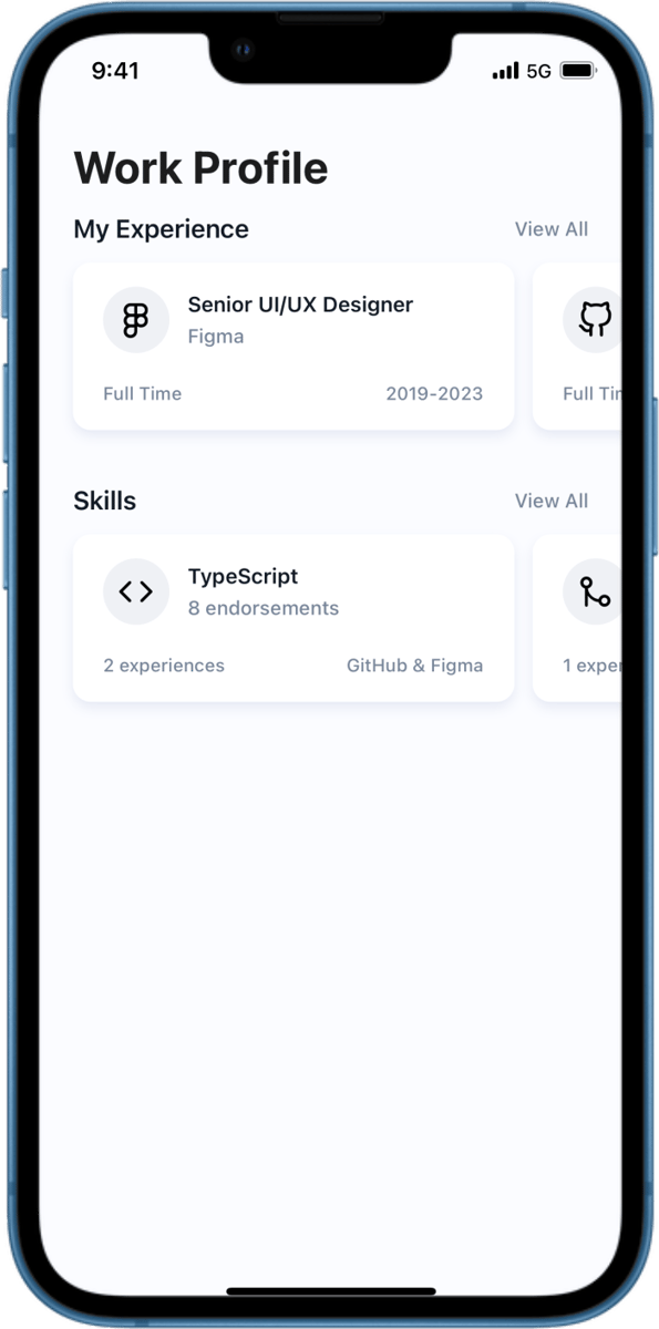 iOS preview for Horizontal Card List with Multiple Meta Text