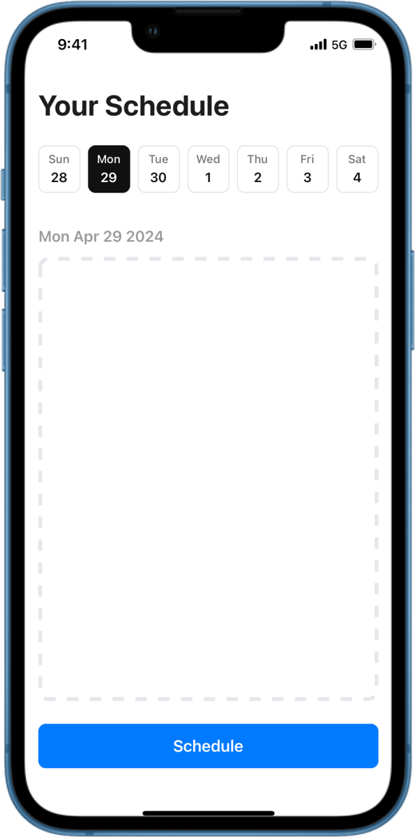 iOS preview for Calendar Date Picker