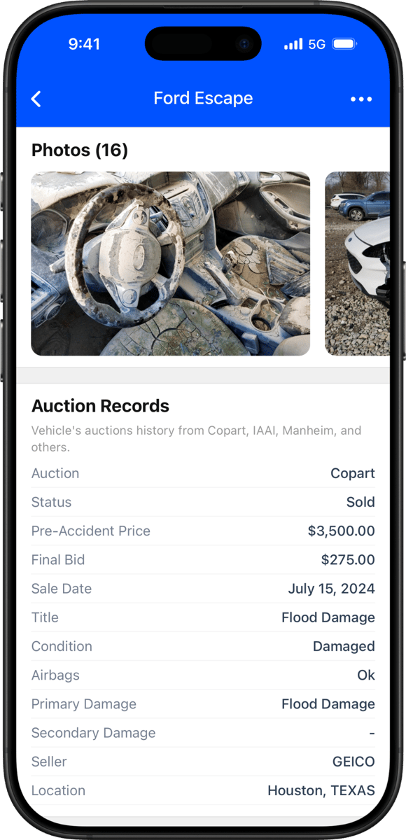 Car submerged in floodwaters representing flood or water damage