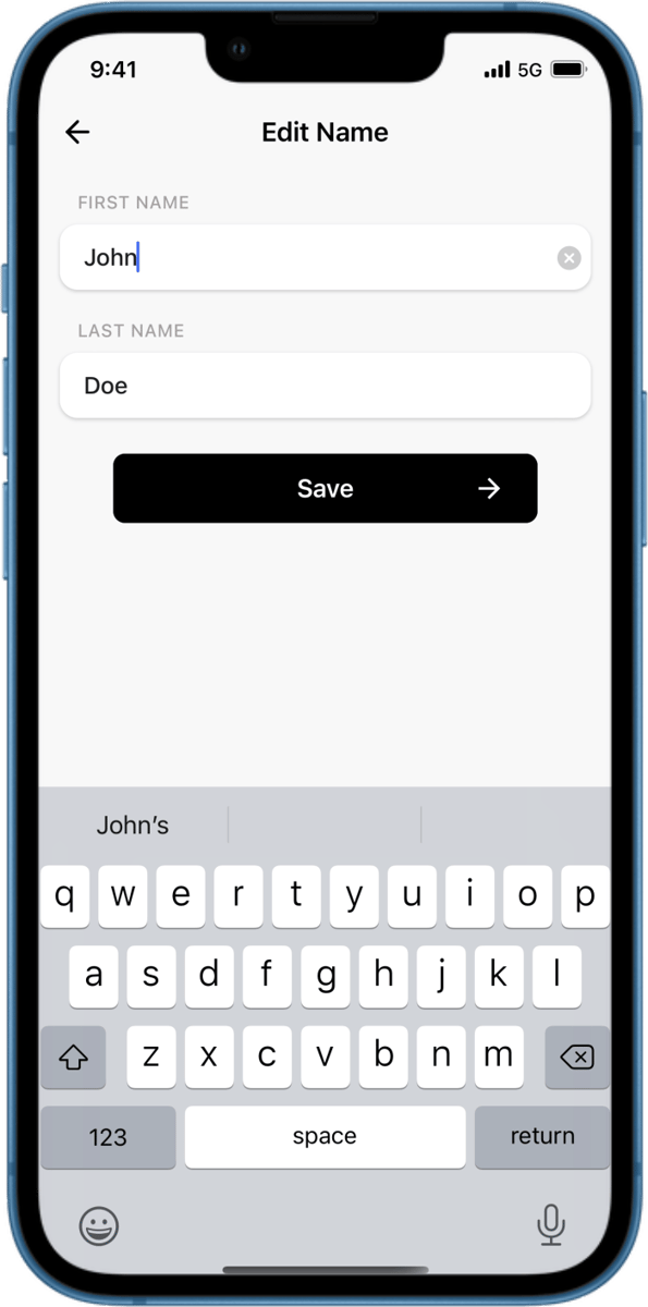 iOS preview for Simple Input Group