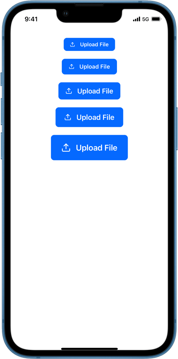 iOS preview for Contained Button with Leading Icon