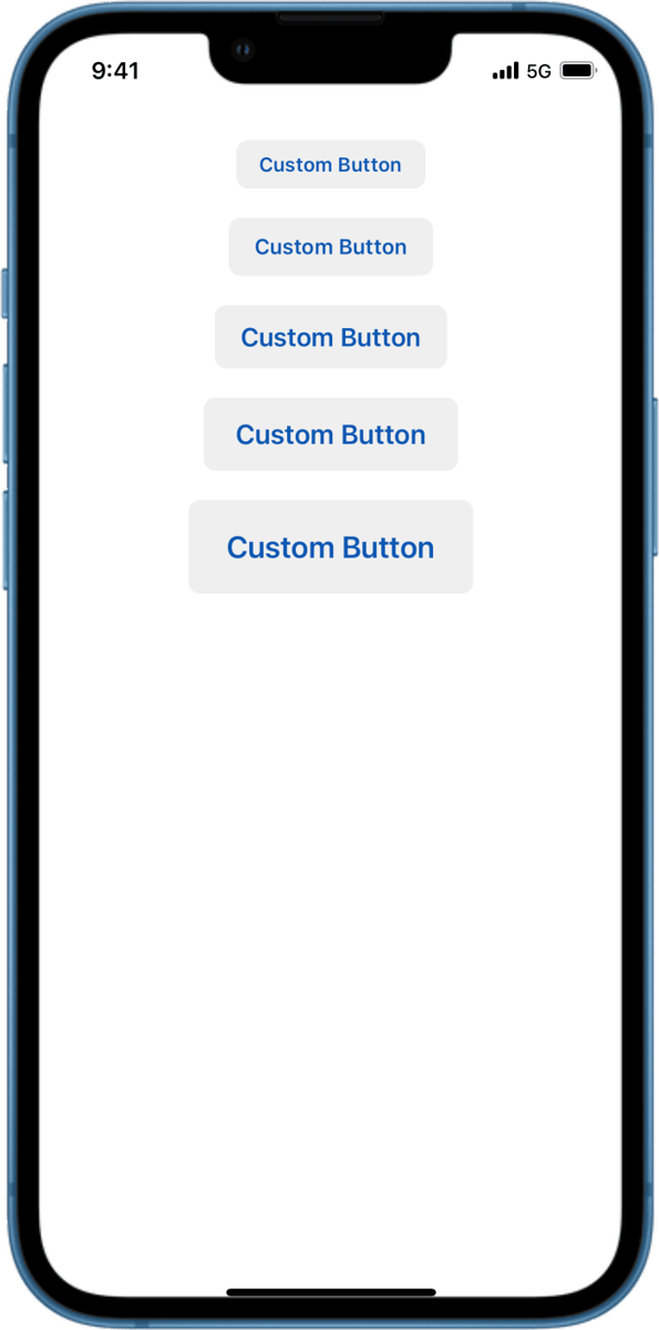 iOS preview for Secondary Contained Button